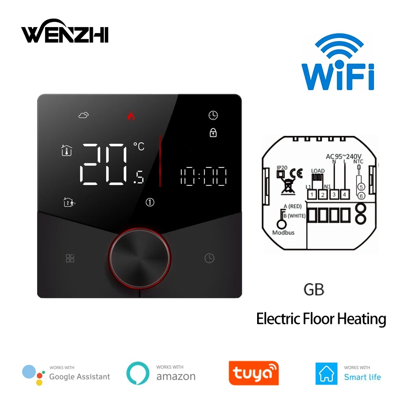

Умный теплый напольный термостат BHT-009 220V Tuya Smart Life Alexa Home