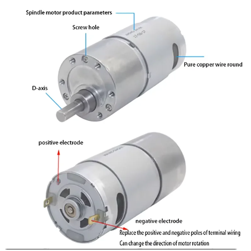 Редукционный двигатель для интеллектуального автомобиля 12 В 24 микро редуктор
