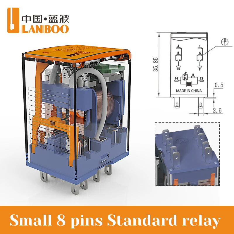 Реле LANBOO LBJ27X21 DC12V/DC24V/AC220V