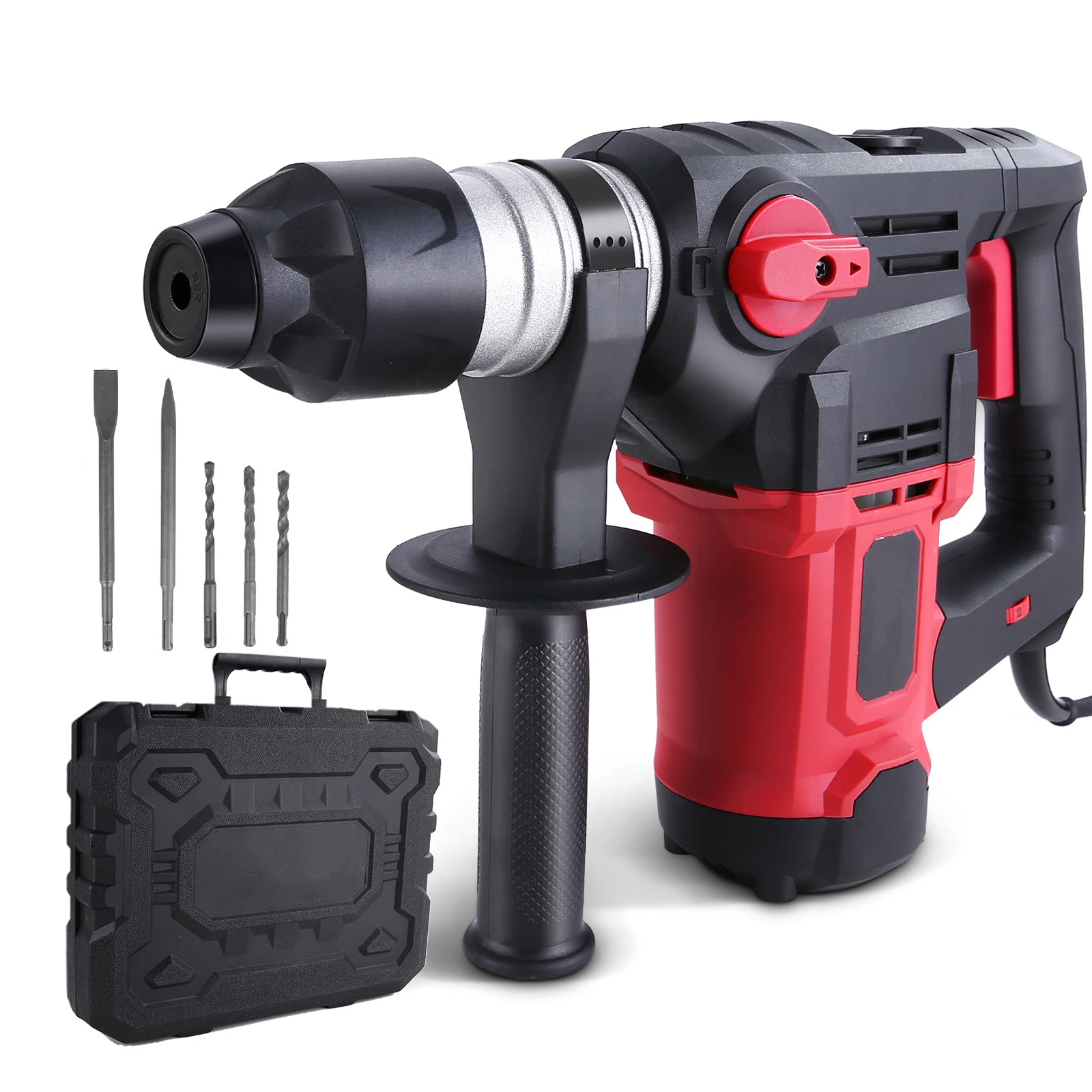 

Meterk 1500W 880rpm Multi-function Electric Hammer Impact Drill Electric Hammers Power Drills With BMC And 5pcs Accessories New
