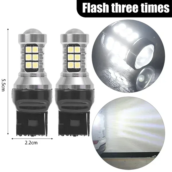 

T20-27 Светодиодный 7440 WY21W W21W светодиодный лампы 7443 W21/5W светодиодный T20 высокая яркость 3030SMD Резервное заднее фонарь заднего хода для автомобильной сигнальной лампы 27SMD