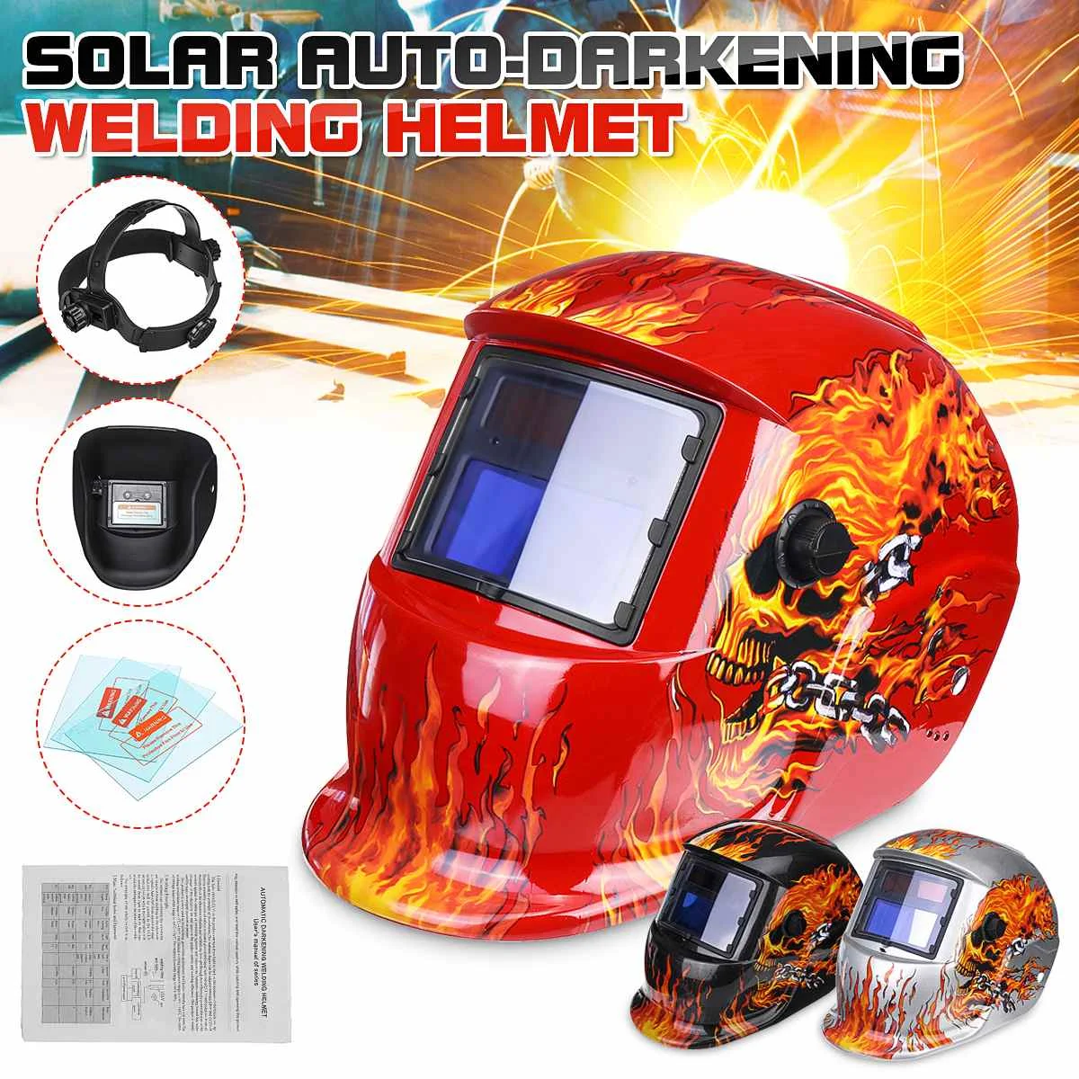 

Welding Helmet Professional Protective Automatically Darkening Soldering Mask True Color Welder Cap for TIG MIG MMA