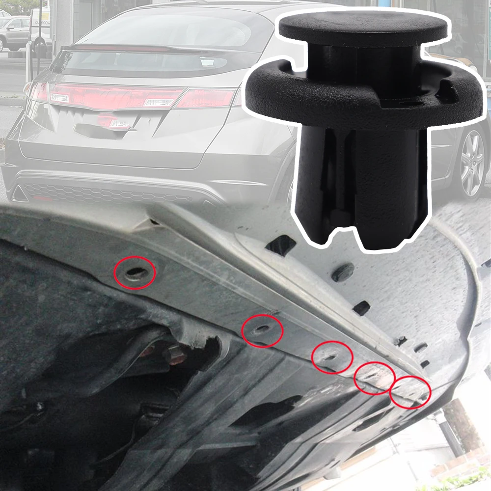 Car Grill Engine Under Tray Bumper Push Fit Rivet Chassis Panel Clips Accessories For Honda Civic 8th (FA/FD/FG) 2005 - 2012