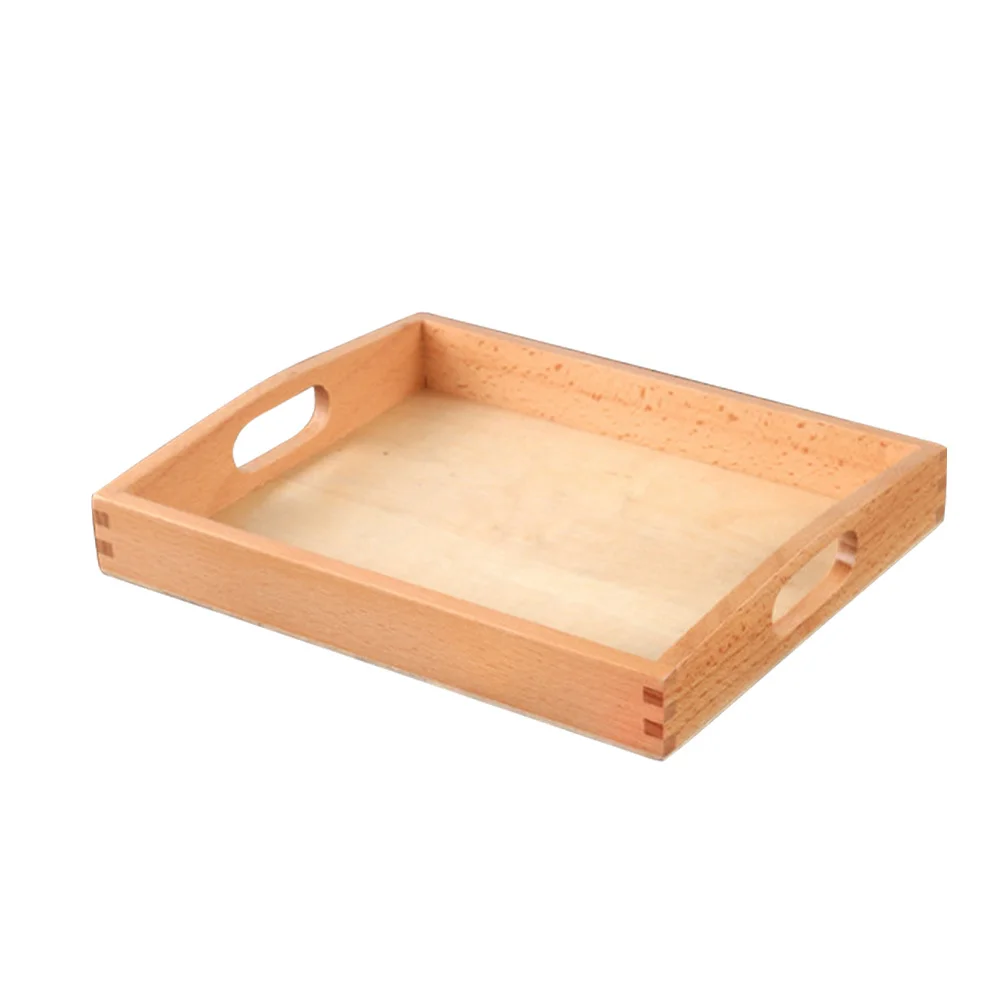 

Food Crafting Tray Crafts Container Wood Handle Storage Kids Activity Organizer