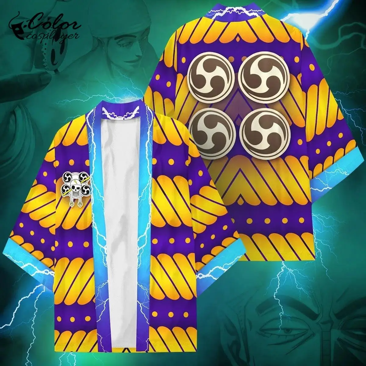 

Color Cosplayer One Piece New Harajuku Streetwear Kimono Shirt Coat Cape Jacket Pajamas Long Sleeve Cardigan Cosplay Costume