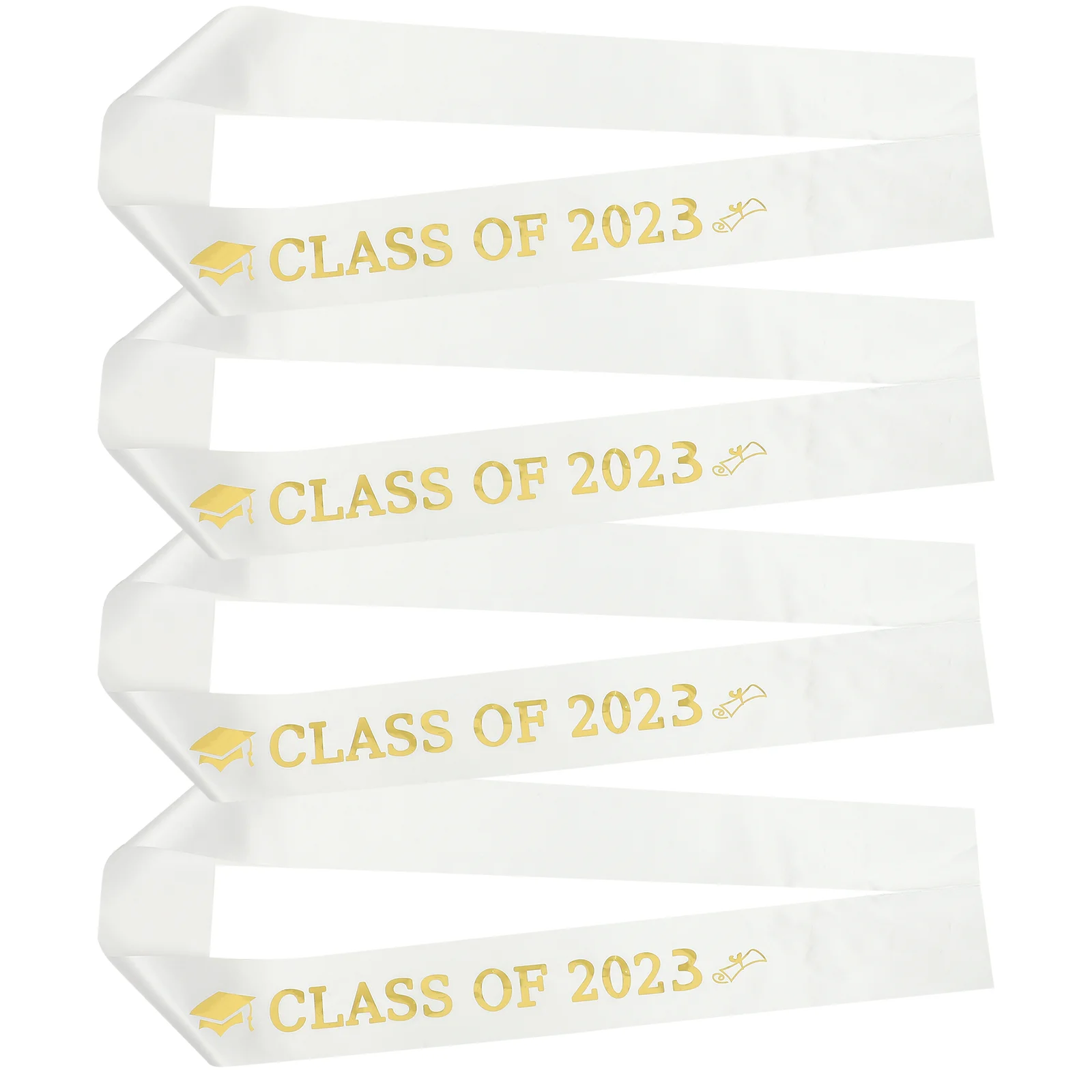 

4 Pcs 2023 Graduation Straps Sash Graduation Party Ribbon Graduation Party Sash Satin Fabric Graduation Sash Set Student