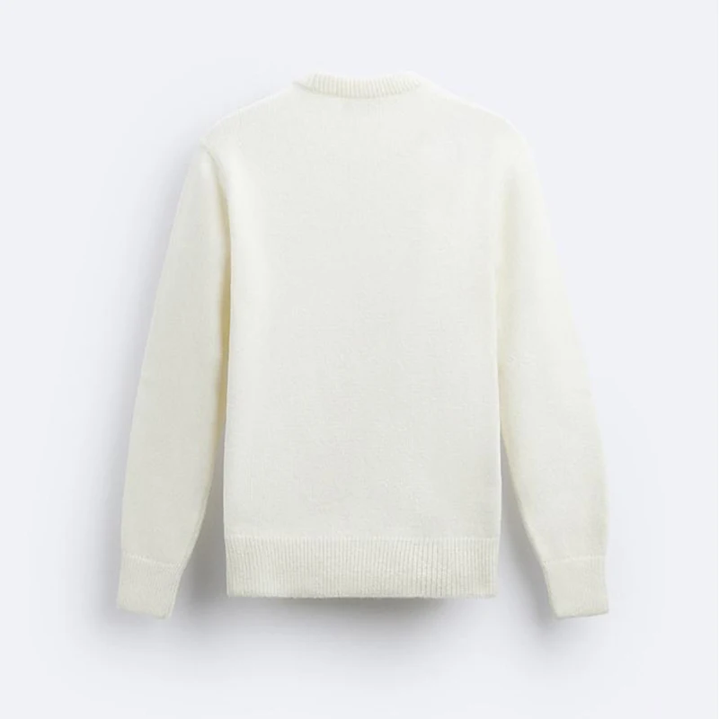 Пуловер Y2k мужской/женский с буквенным принтом винтажный вязаный джемпер в