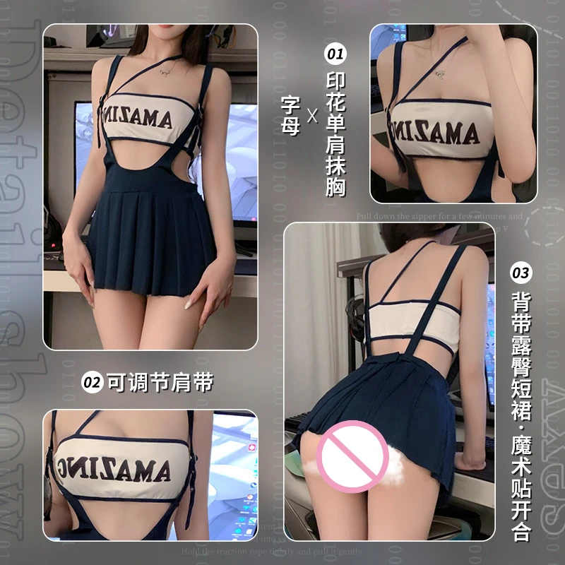 Сексуальные женские костюмы юбка с подтяжками в японском студенческом стиле