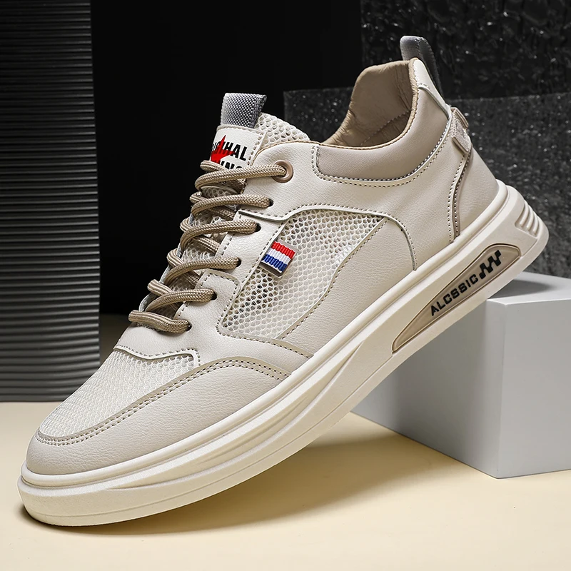 Мужские холщовые туфли микрофибра с перфорацией плоская подошва на шнуровке