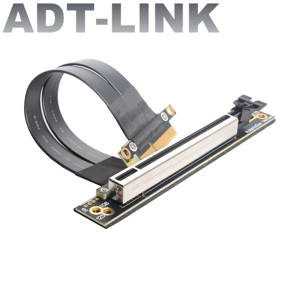 Удлинительный кабель PCI-E 4X 16X, 10 - 60 см, 90 градусов, PCI Express 3,0 PCIe X4 на X16