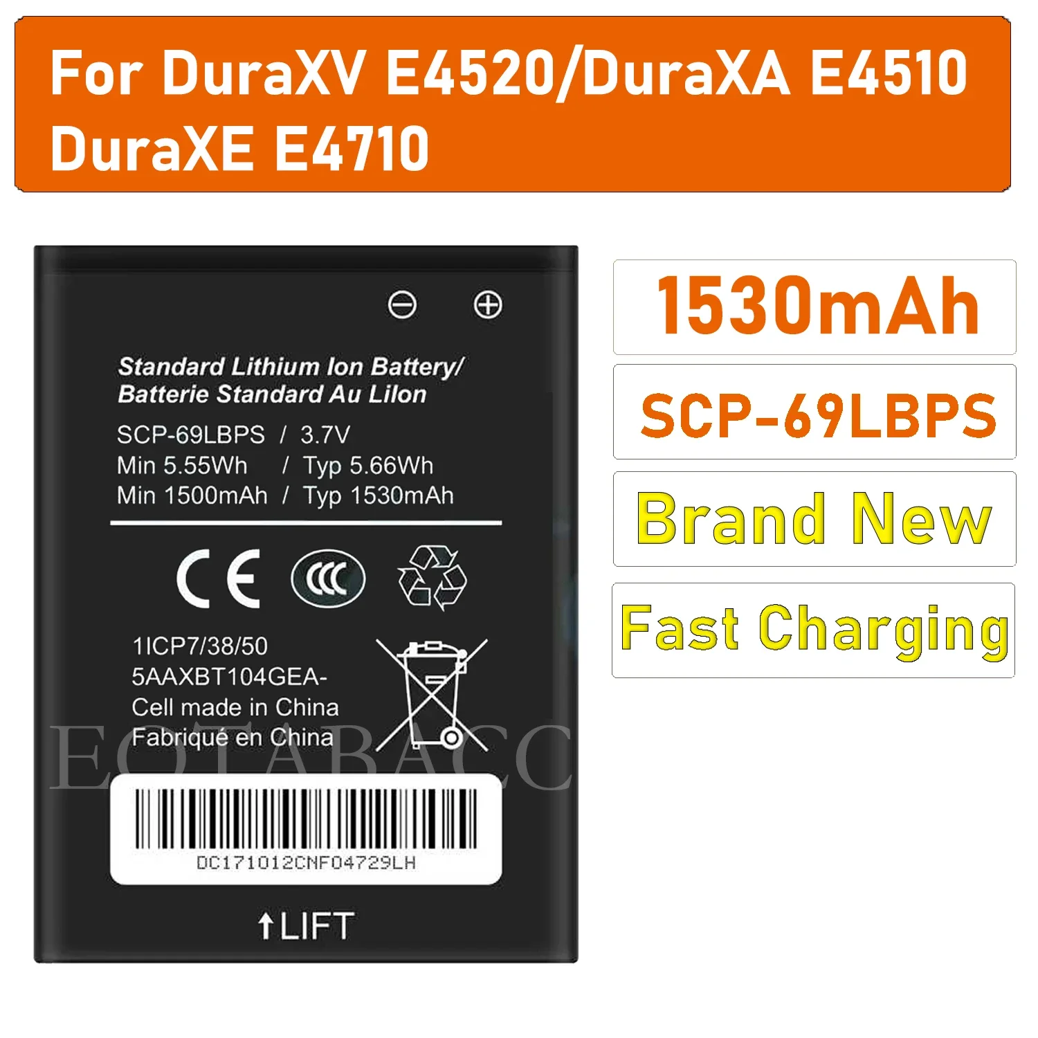 100% новый оригинальный аккумулятор scp-69lbps для DuraXV E4520/DuraXA E4510/DuraXE E4710 + бесплатные