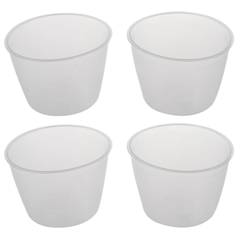

Plastic 120Ml Electric Cooker Rice Measuring Cup 4Pcs Clear White