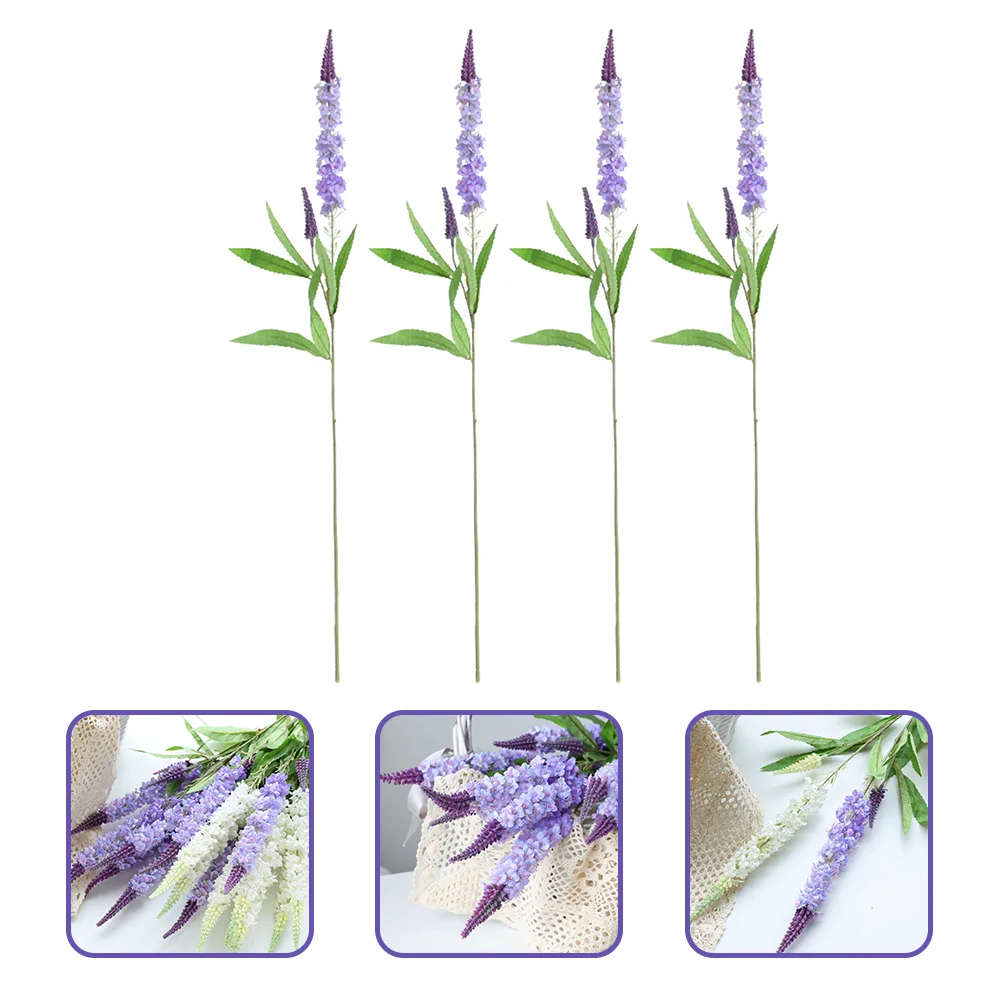 

Lavender Artificial Flowerfake Bouquet Silk Faux Vase Filler Background Arrangements Ornament Decor Wedding Decors