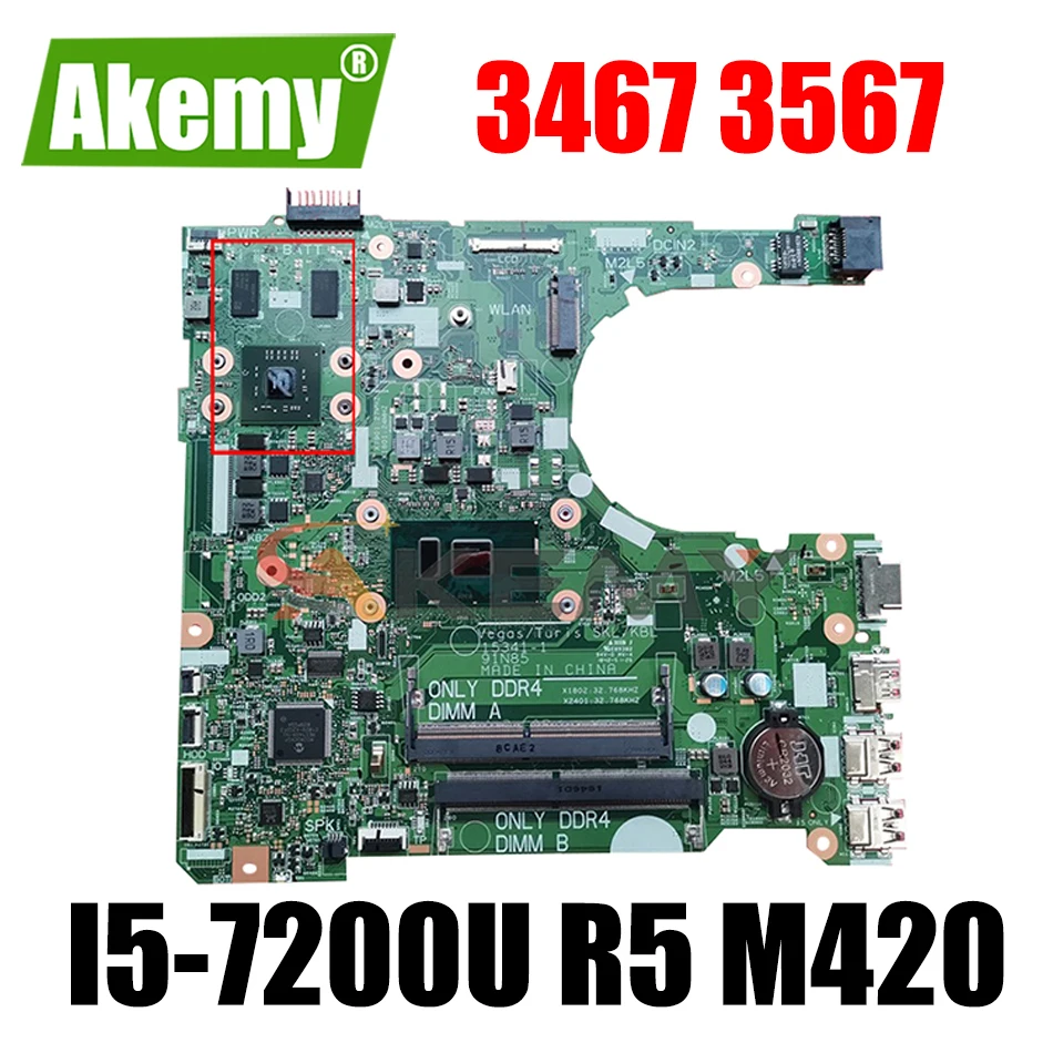 

Brand New I5-7200U R5 M420 2G For Dell Vostro 3467 3567 3468 3568 Motherboard 15341-1 91N85 CN-031T2G 31T2G Mainboard 100%Tested