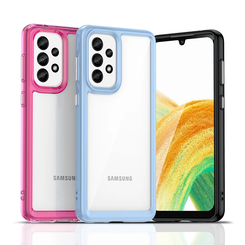 

For Samsung Galaxy A33 Clear Case For Samsung Galaxy A33 A53 A73 Cover Funda Hard Translucent Phone Bumper For Samsung A33