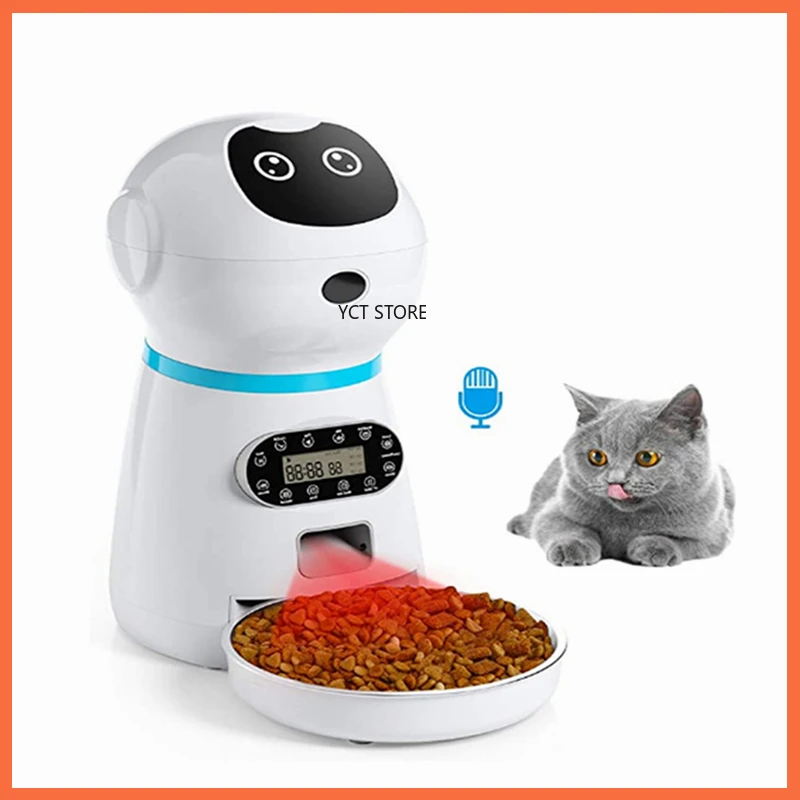 

3.5L Automatic Pet Feeder Smart Food Dispenser for Cats Dogs Portion Controller Voice Programmable Timer Bowl Pet Supplies