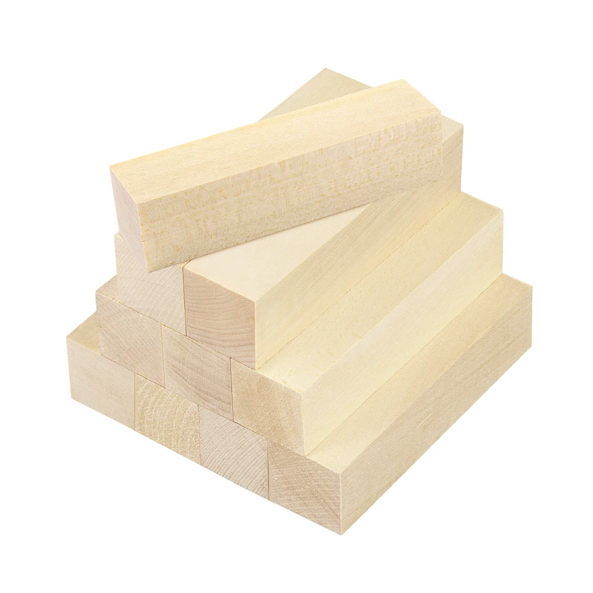 

10 Pcs Wood Planks Natural Color Craft Blocks Wood Blocks for Home Party School Festival
