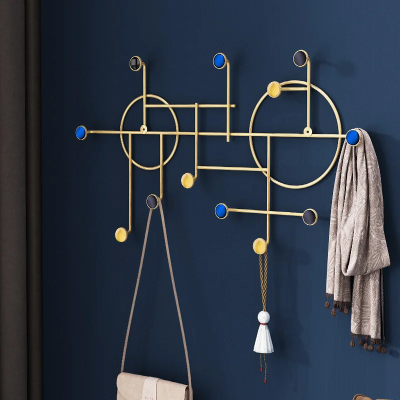 

Железный художественный креативный крючок для пальто в скандинавском стиле-искусственный дырокол для ванной комнаты, крыльца, входа, модная сумка, ключ, настенные крючки, многофункциональные