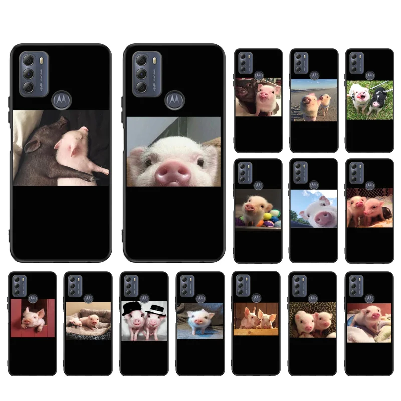 

Cute Little Pink Pet Pig Phone Case for Motorola Moto One E7 power E7Plus E6S E20 E40 One Fusion plus Edge 20 Fusion