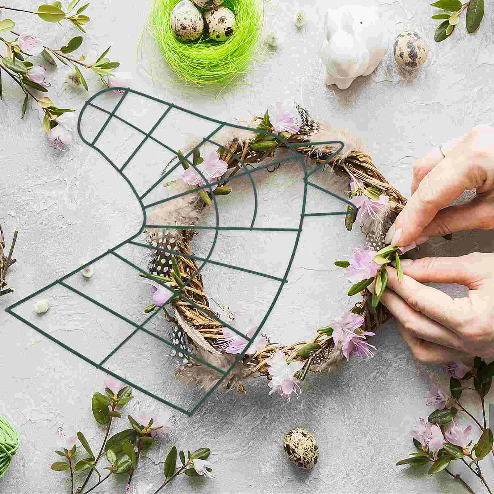 

Metal Floral Frame Wreath Supplies Garland Accessories Party Rustic Wall Decor Wedding Wire Iron Christmas Decoration