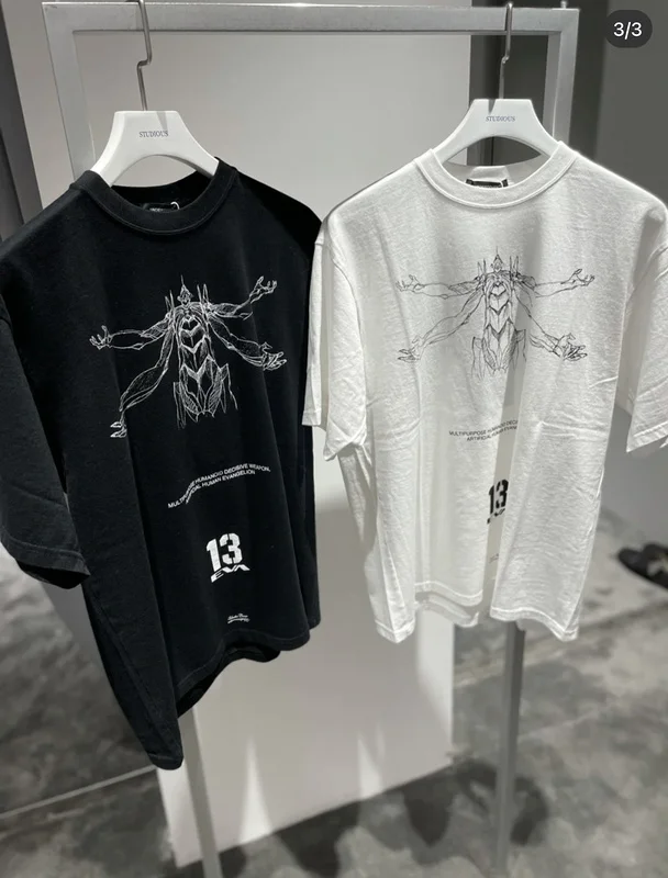 

2022, женские и мужские летние футболки с мультяшным принтом под накидку, футболки, повседневная футболка с японским мультяшным принтом для м...