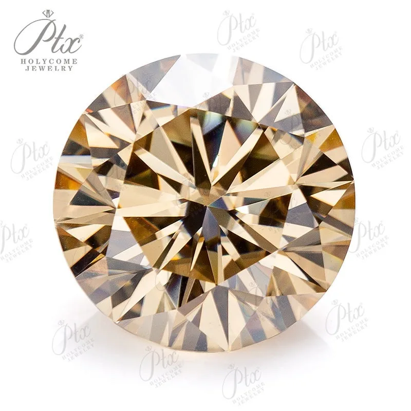 Несколько форм муассанит камень цвет шампанского круглая овальная груша вниз