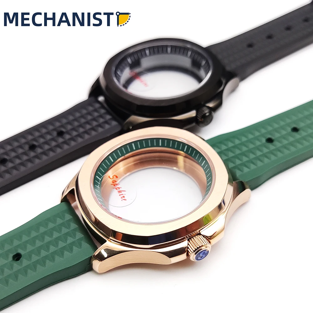 Machinist-39mm Elegant Men's Watch Accessories Waterproof Case NH35/36/4R Caliber Sapphire Crystal Screw Crown Green Strap