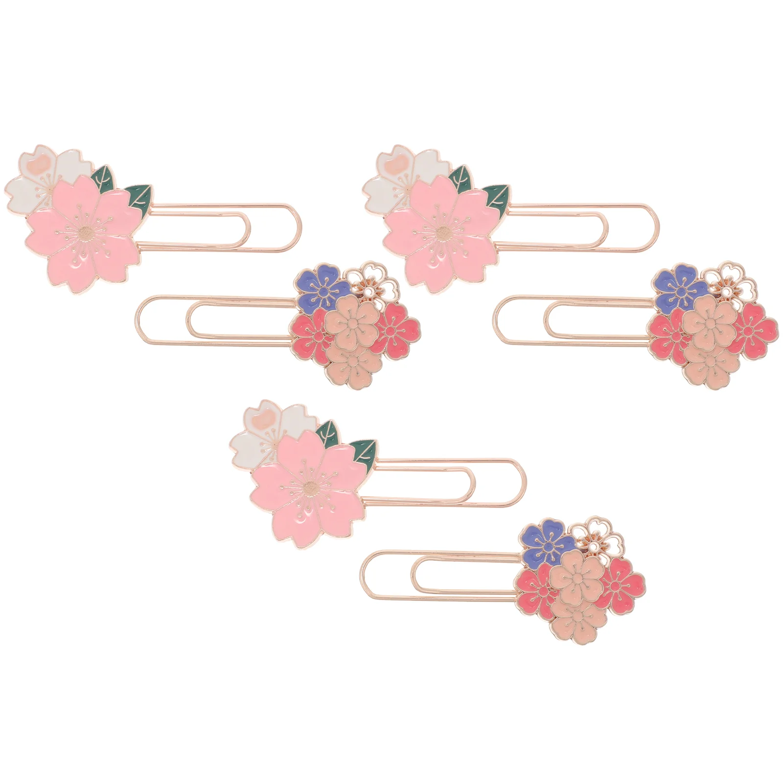 

6 шт., зажимы для бумаги в виде цветка сакуры