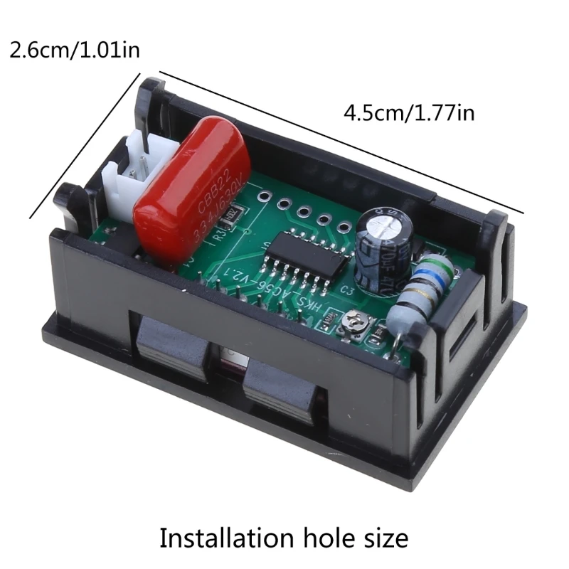 Вольтметр переменного тока 220 В 380 50-500 0 56 дюйма цифровой тестер напряжения с