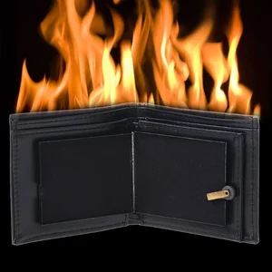 Magic Trick Flame Fire Wallet Magician Props Professional Magician Bar Illusion Stage Props Fire Wal in India