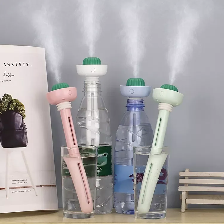 

Pc Mini Humidifier Portable Cactus Air Humidifier Mini USB Powered Atomizer 50ml/h Home Office Room Car Bottle Humidifier