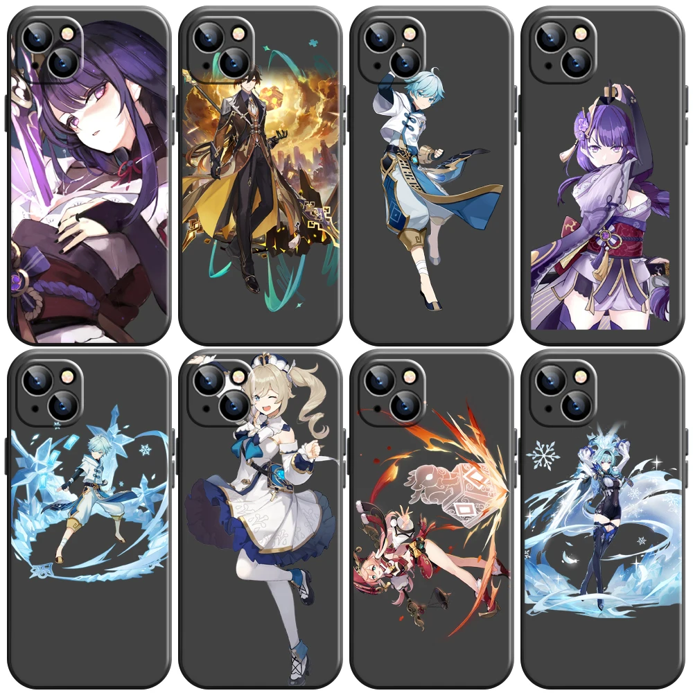 

Genshin Impact Project Game Phone Case For iPhone 11 13 12 Pro Max 12 13 Mini X XS XR MAX SE 6 7 8 Plus Silicone Cover