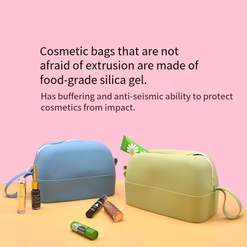 

Outdoor Multifunctional Travel Cosmetic Bag Silicone Women's Toiletries Storage Bag Waterproof Women's Storage Cosmetic Bag