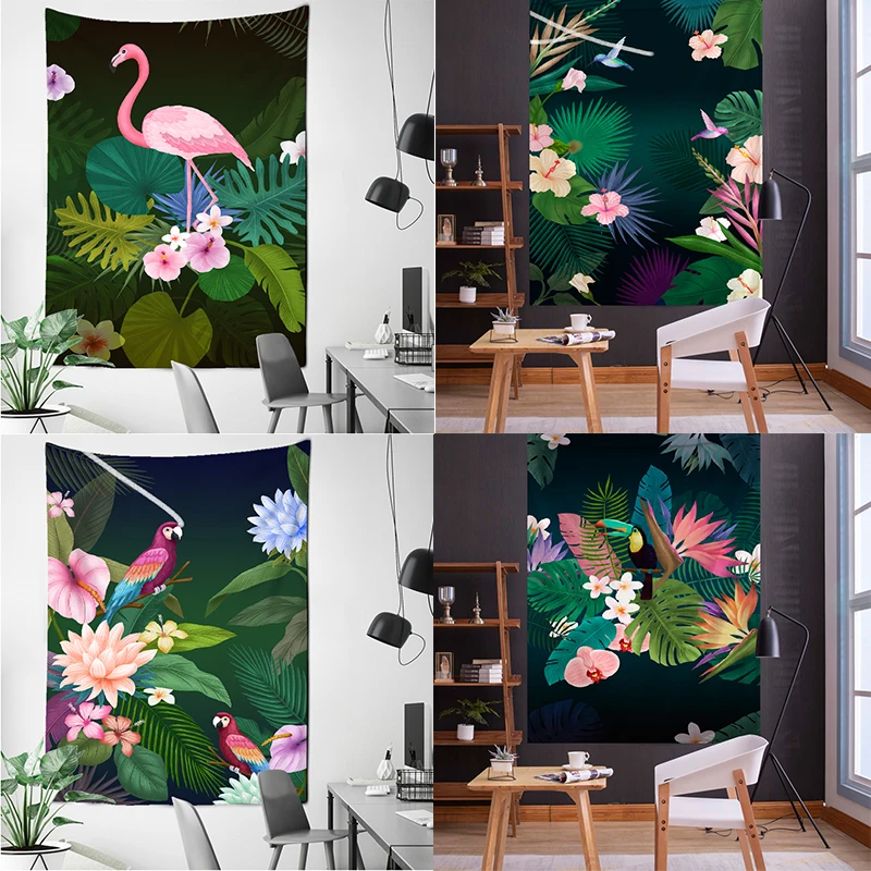 

Tapestry Tropical Plant Wall Covering Tropical Landscape Wall Hanging Tapestry Picnic Home Carpet Wall Can Be Customized