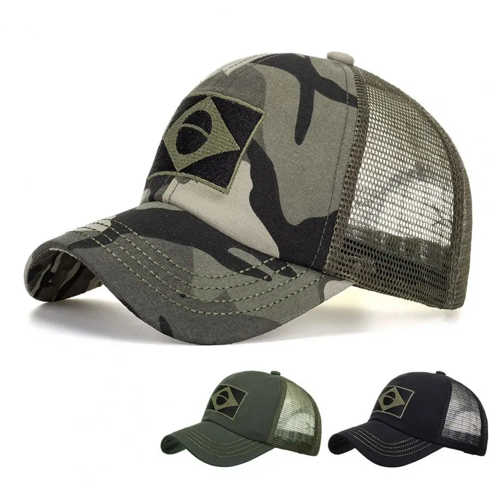 

Стильная кепка для отца, необработанная легкая Спортивная Кепка с вышивкой в виде флага, камуфляжная уличная Кепка
