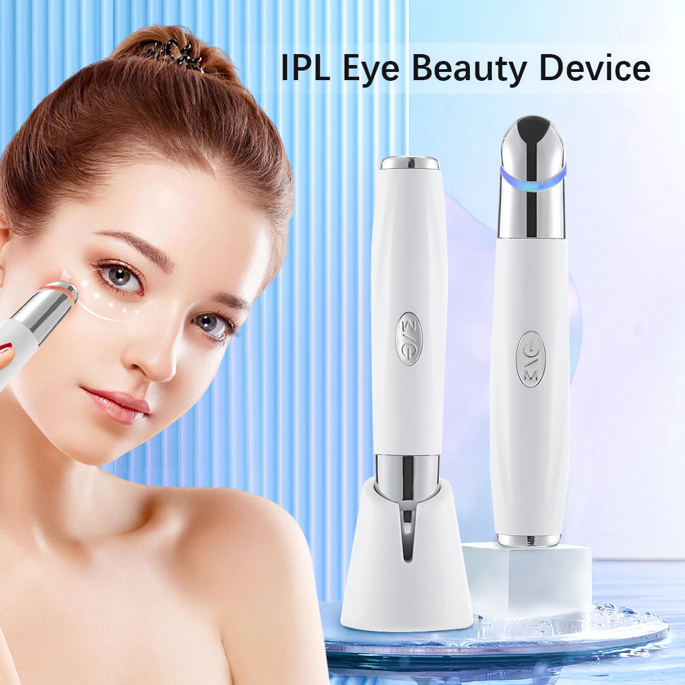 3 Color Light 42℃ Heated Compress Vibration Eye Care Lifting Beauty Device Electric Eye Massager Wrinkle Remover  Dark Circles