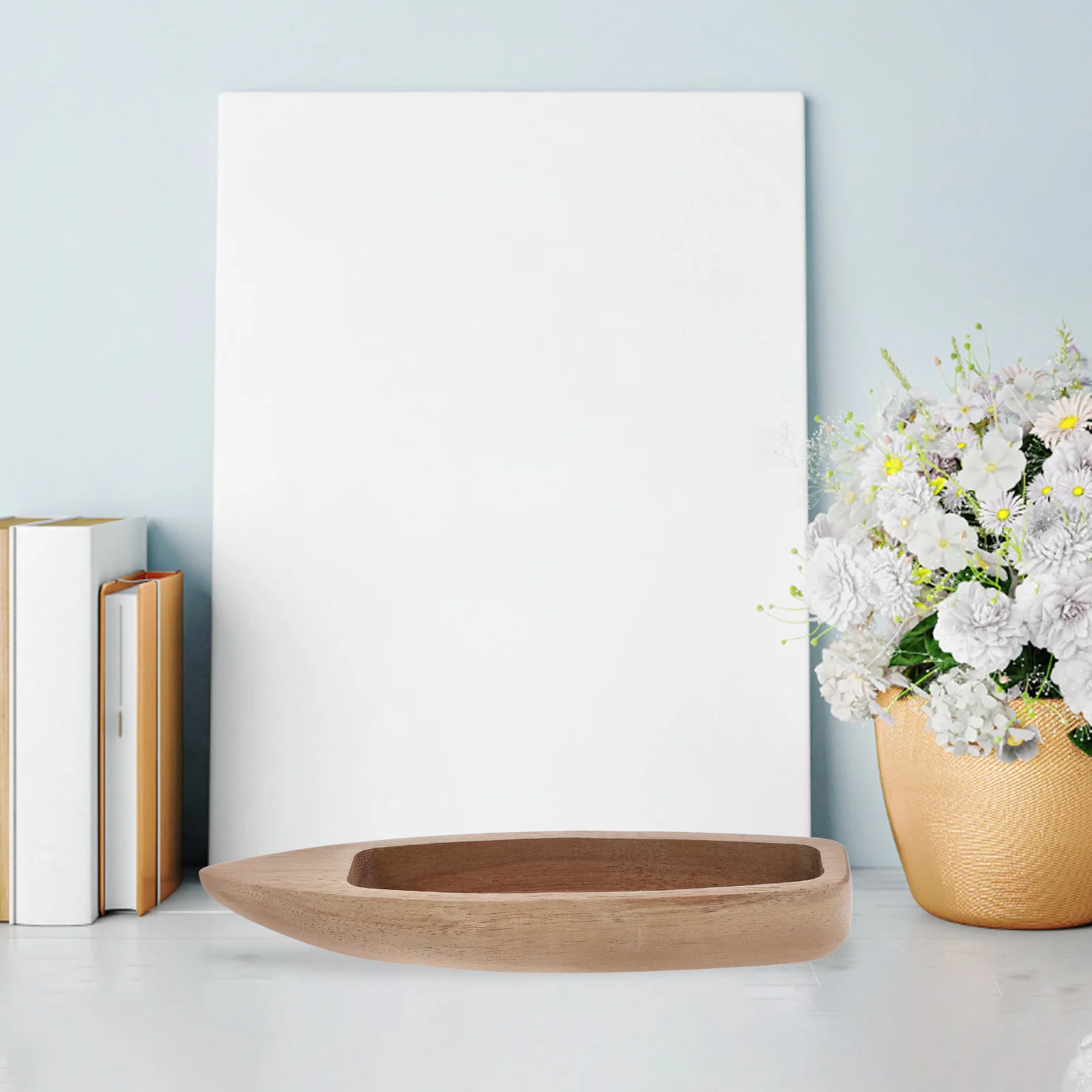 Деревянная модель лодки поделки для настольного орнамента декор в форме спальни