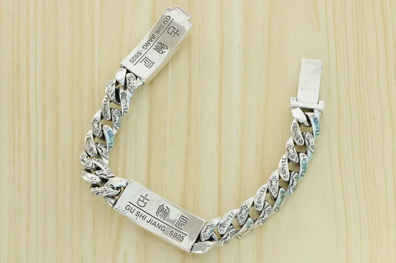 Мужской браслет из серебра S925 пробы с оригинальным дизайном китайский шикарный