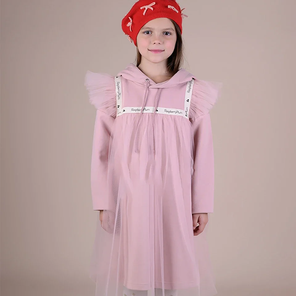 Сетчатое платье принцессы для девочек новинка 2024 RAS Осеннее детское газовое худи