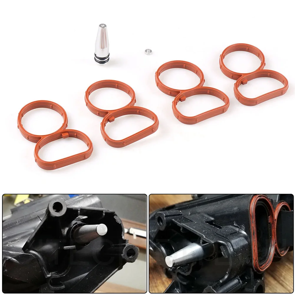 

2.0 Diesel Vortex Flap Connector Plug + Gasket Washer Set For Bmw N47 Air Intake Baffle Remove Blank Metal