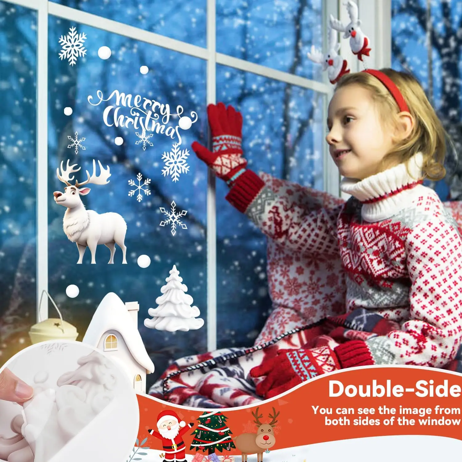 90 шт. наклейки на рождественскую елку