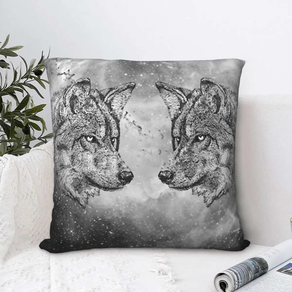 

Odin Wolves Throw Pillow Case Vikings Short Plus Cushion Covers Home Sofa Chair Decorative Backpack
