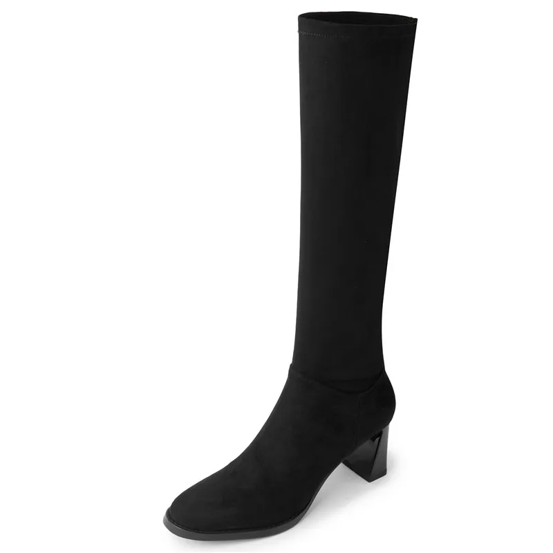 Новинка 2024 модные и соблазнительные Многослойные сапоги качественные замшевые