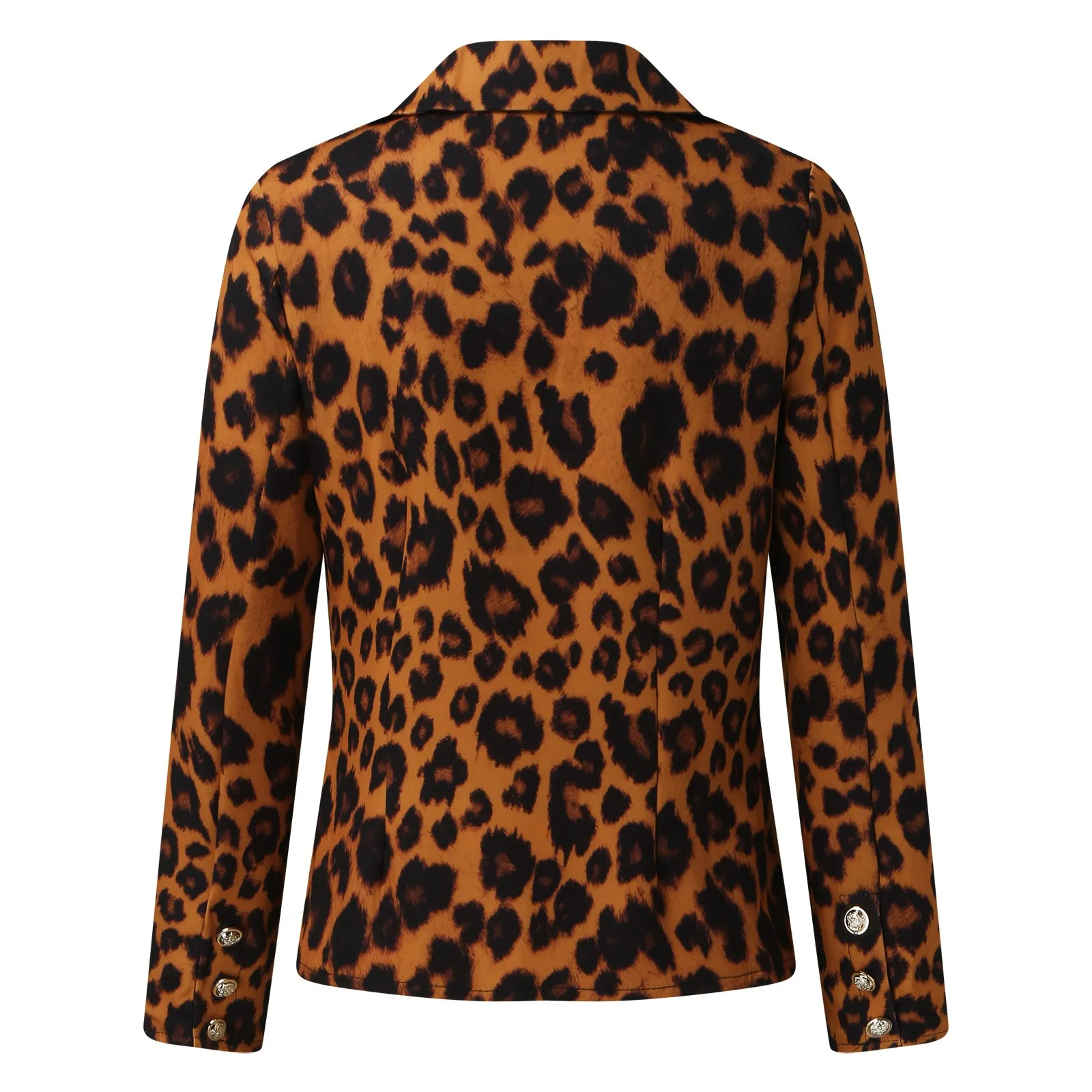 Женские блейзеры с винтажным леопардовым принтом осенняя модная двубортная
