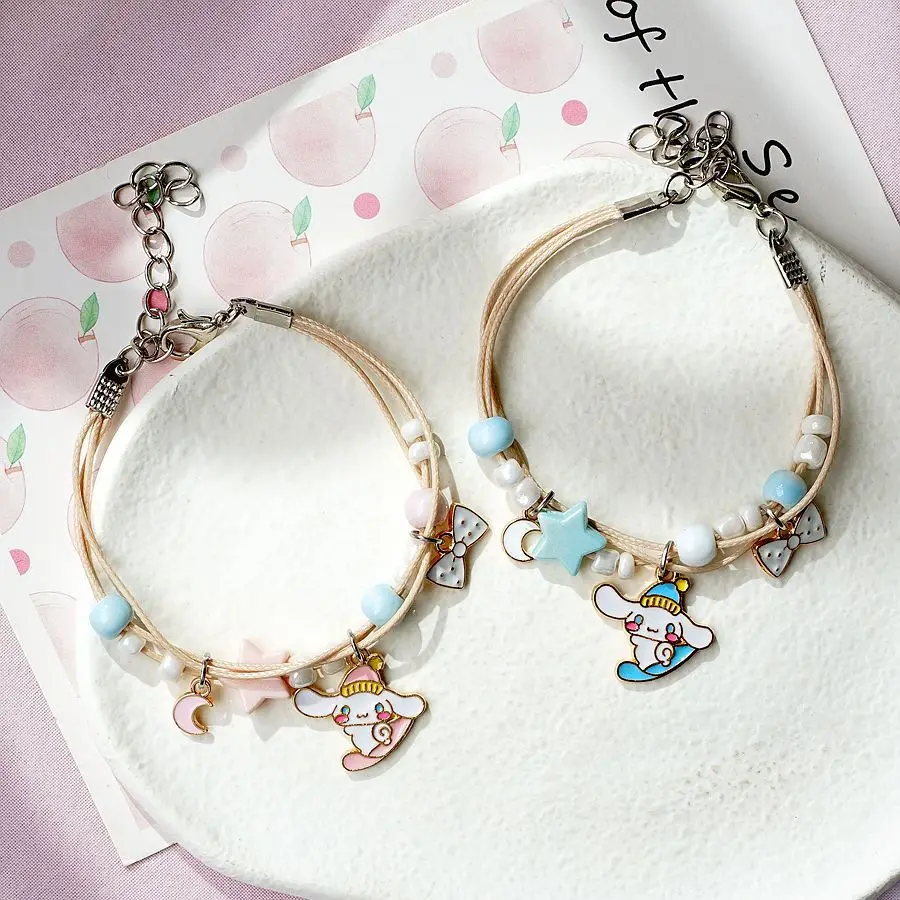 

Kawaii аниме Cinnamoroll Sanrioed аксессуары игрушки мультфильм милый браслет ювелирные изделия браслеты для подружек Игрушки для девочек подарок