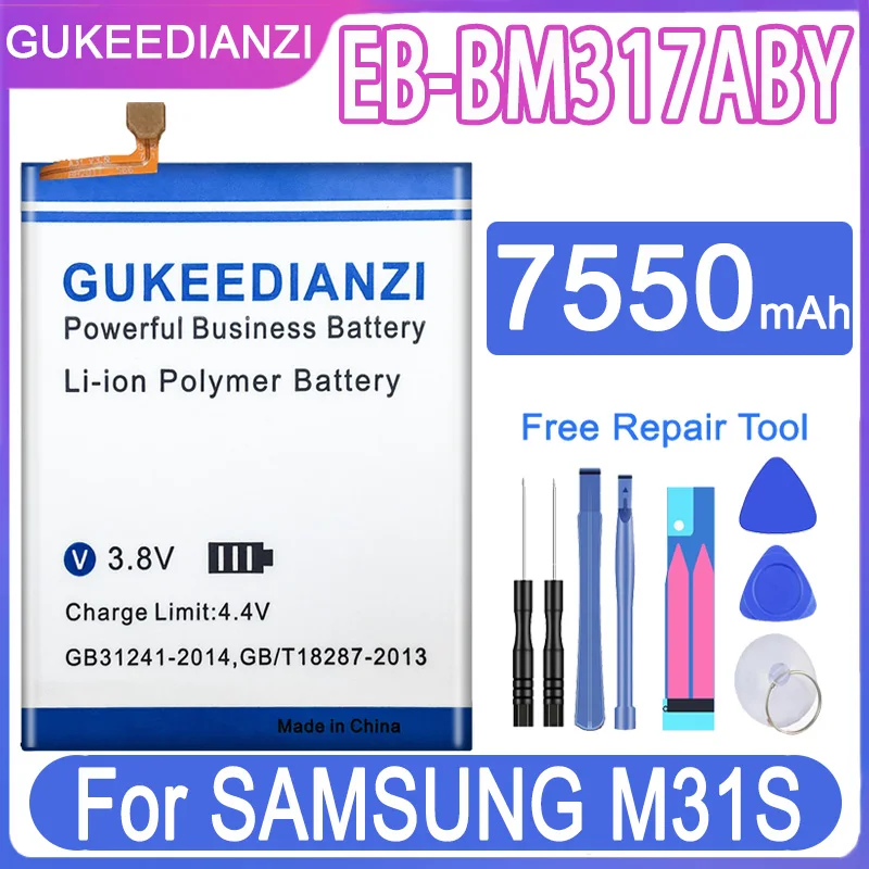 

Запасная батарея GUKEEDIANZI EB-BM317ABY 7550mAh для SAMSUNG M31S