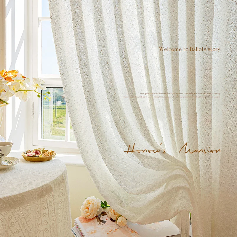

Современные романтичные французские Роскошные тюлевые шторы для гостиной, спальни, жаккардовые рельефные тюлевые занавески, прозрачные тюлевые шторы