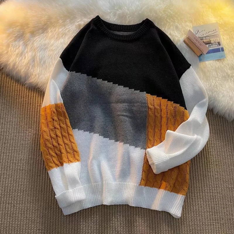 

Mens Clothing Sweaters Knitted Sweaters Men's Knit Winter Coats Ropa De Invierno Autumn and Winter Korean Version Keep Warm