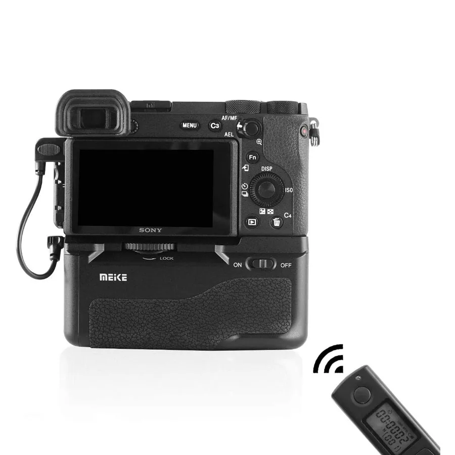 

Meike MK-A6600 Pro Battery Grip Built-in Remote Controller Up to 100M to Control Shooting Vertical-Shooting for Sony A6600