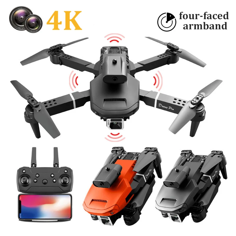 

New E100 Mini Drone 4k Profesional HD Camera Fpv WiFi Quadcopter With Obstacle Avoidance Foldable RC Helicopter Remote Toys